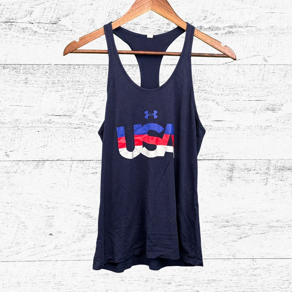 Under Armour Blue and Red Tank Top Racerback